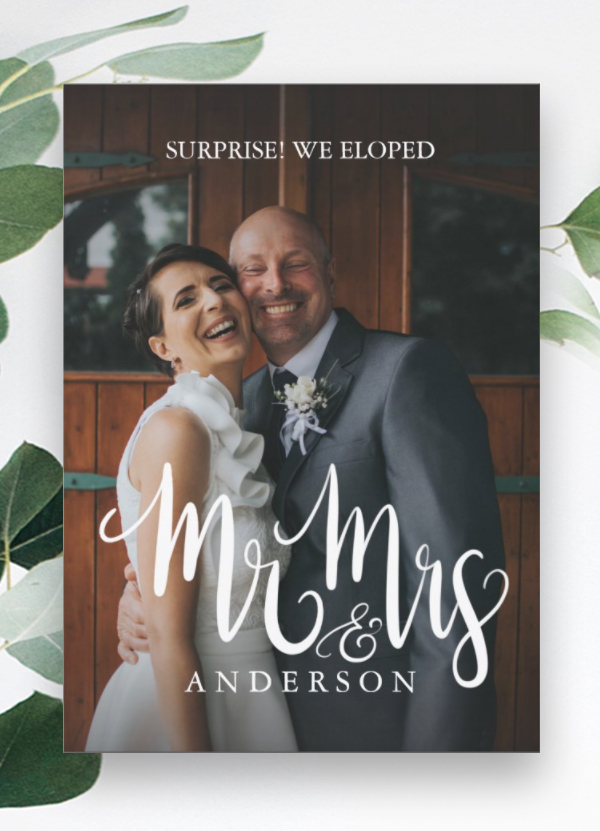 Mr & Mrs Eloped Card